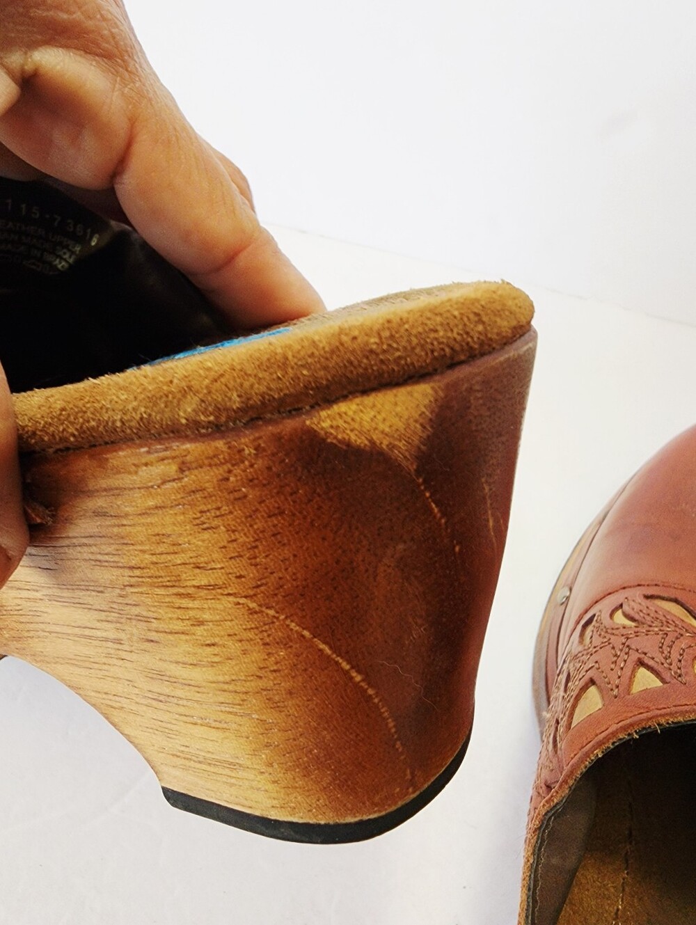 Candie's Y2K Brown Leather Studded Clog Mules Size 7 - Picture 9 of 9